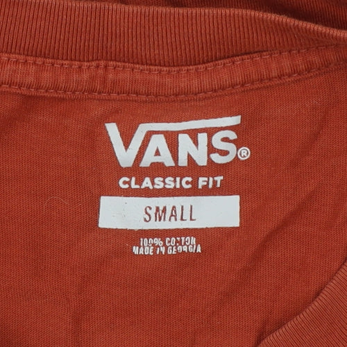Vans Men’s Rust Red Classic Fit Graphic Rock T-Shirt Small