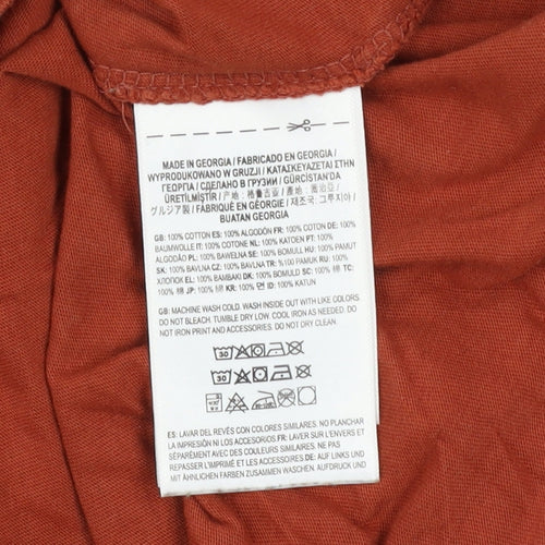 Vans Men’s Rust Red Classic Fit Graphic Rock T-Shirt Small