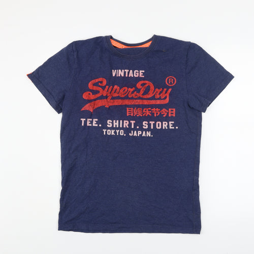 Superdry Men's Blue Vintage Graphic T-Shirt Size L