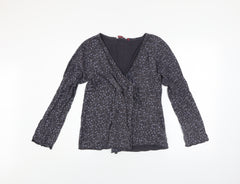 White Stuff Women's Grey Floral Wrap Blouse Size 14