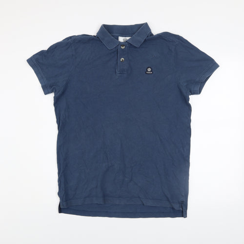 TOG24 Men's Blue Cotton Polo Shirt Size M Classic Fit