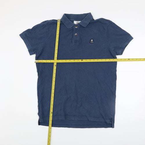 TOG24 Men's Blue Cotton Polo Shirt Size M Classic Fit