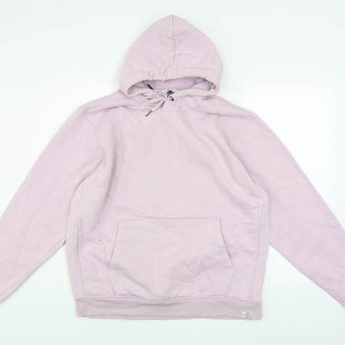 Next Women Pink Pullover Hoodie Size L Cotton Blend Casual