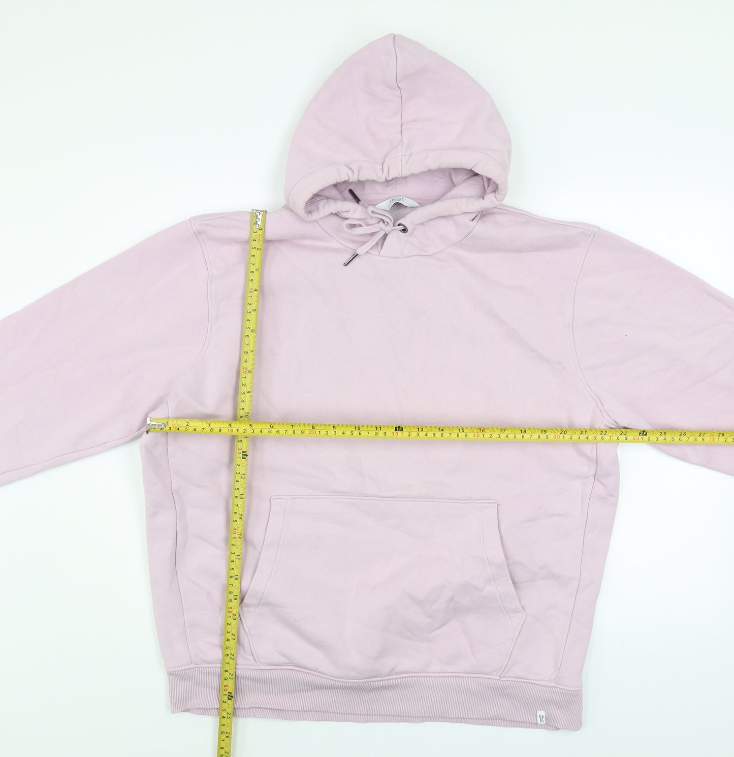 Next Women Pink Pullover Hoodie Size L Cotton Blend Casual