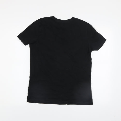 Jack Wills Boys Black Logo Crew Neck Short Sleeve Cotton T-Shirt 14-15 Years