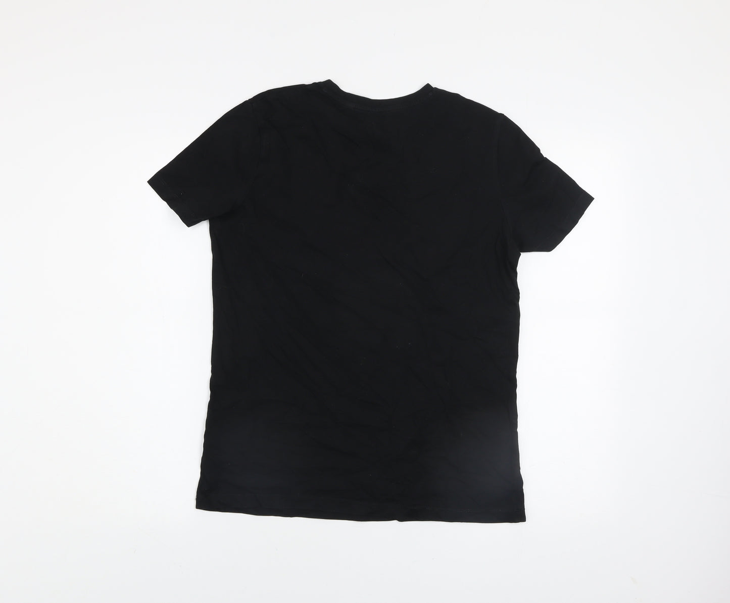 Jack Wills Boys Black Logo Crew Neck Short Sleeve Cotton T-Shirt 14-15 Years