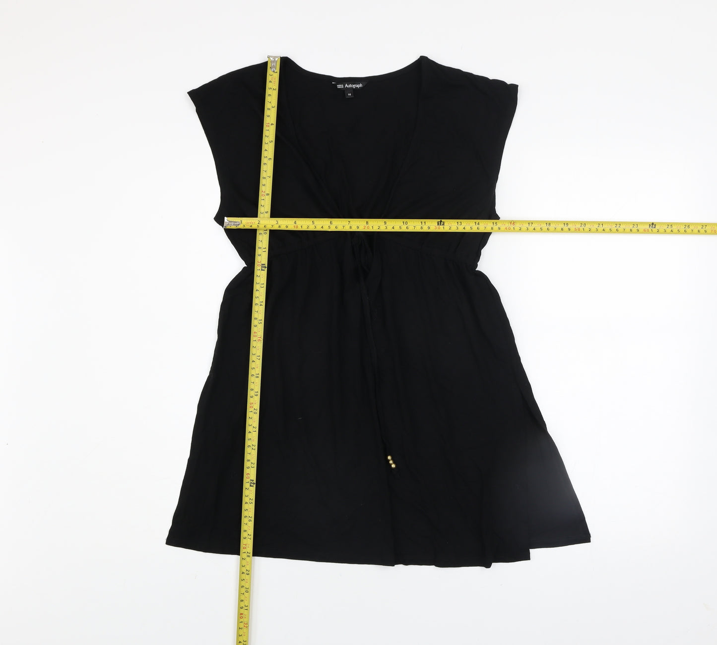Marks and Spencer Autograph Women's Black Size 14 Sleeveless Shift Dress