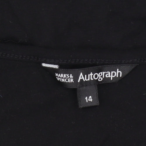 Marks and Spencer Autograph Women's Black Size 14 Sleeveless Shift Dress