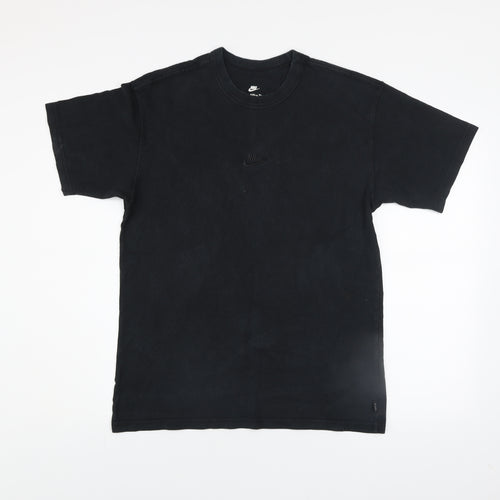 Nike Men's Black Cotton Relaxed Fit Short Sleeve Crew Neck T-Shirt Size S