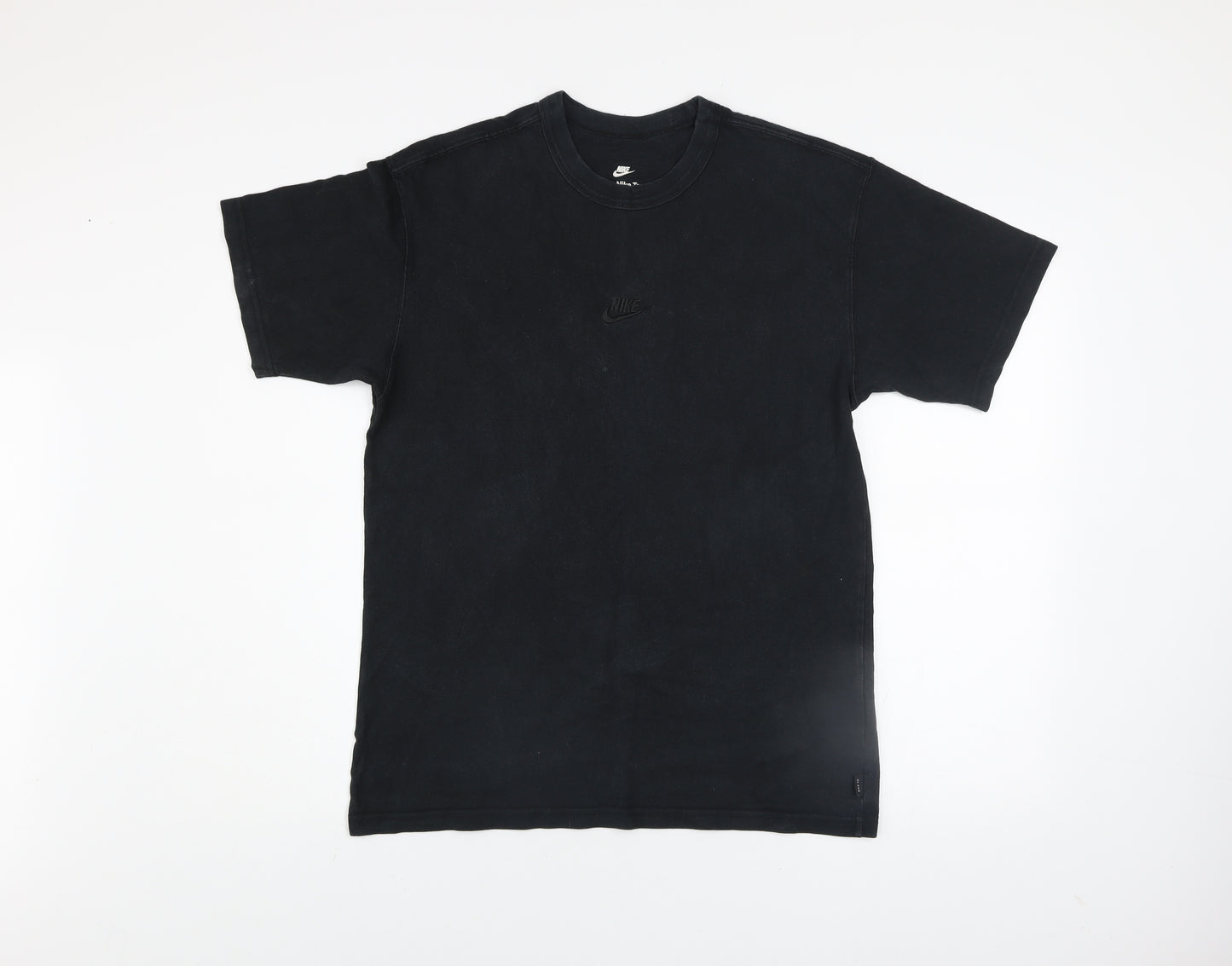 Nike Men's Black Cotton Relaxed Fit Short Sleeve Crew Neck T-Shirt Size S