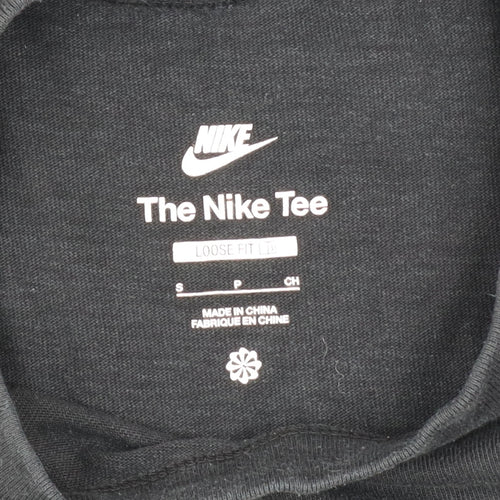Nike Men's Black Cotton Relaxed Fit Short Sleeve Crew Neck T-Shirt Size S