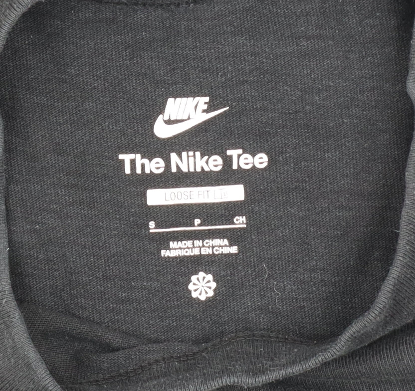 Nike Men's Black Cotton Relaxed Fit Short Sleeve Crew Neck T-Shirt Size S