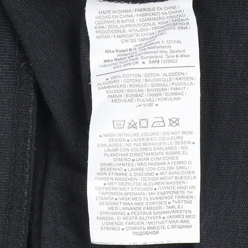 Nike Men's Black Cotton Relaxed Fit Short Sleeve Crew Neck T-Shirt Size S