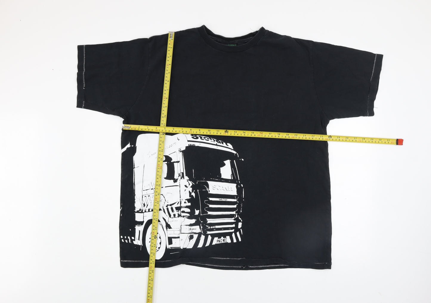 Eddie Stobart Men's Black XL Cotton Graphic Transportation T-Shirt