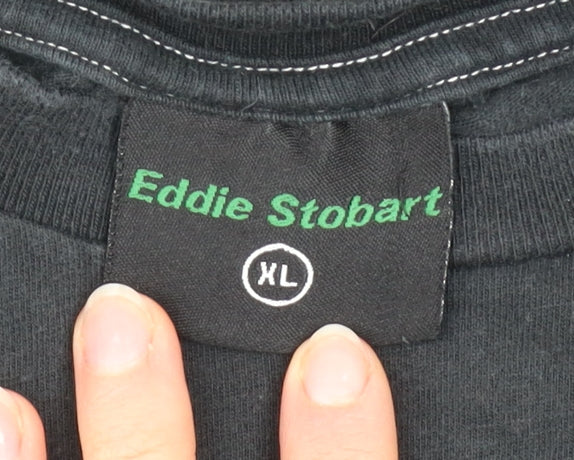 Eddie Stobart Men's Black XL Cotton Graphic Transportation T-Shirt