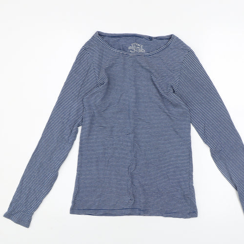 FatFace Women’s Blue Striped Long Sleeve Cotton Modal Top Size 6