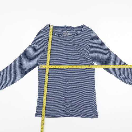 FatFace Women’s Blue Striped Long Sleeve Cotton Modal Top Size 6