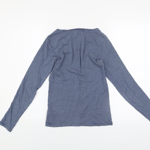 FatFace Women’s Blue Striped Long Sleeve Cotton Modal Top Size 6