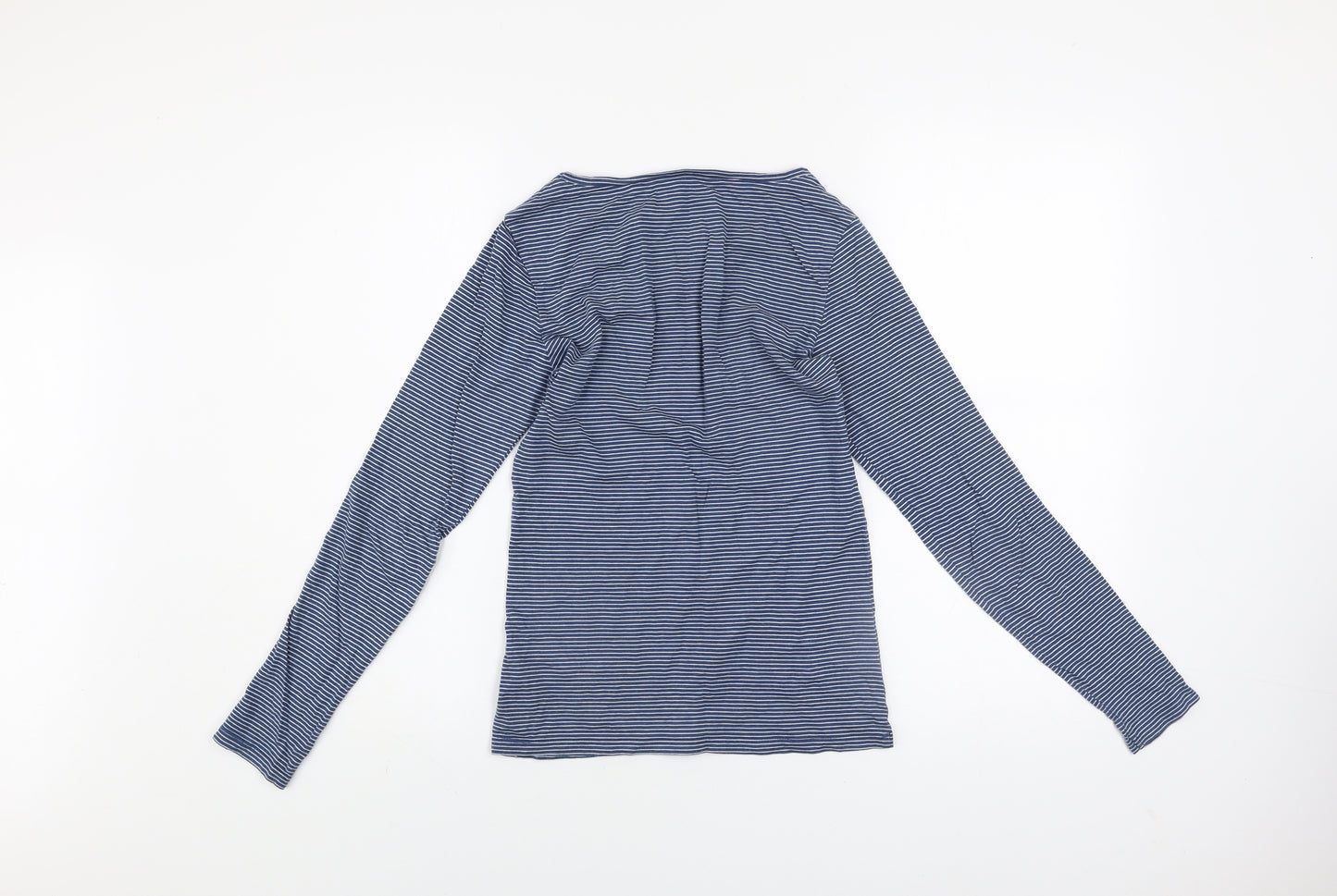 FatFace Women’s Blue Striped Long Sleeve Cotton Modal Top Size 6