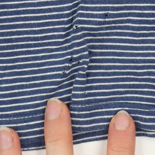 FatFace Women’s Blue Striped Long Sleeve Cotton Modal Top Size 6