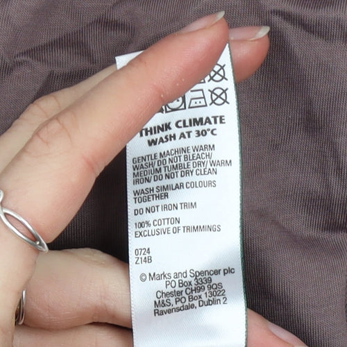 Marks and Spencer Autograph Men's Brown XL Cotton Crew Neck T-Shirt