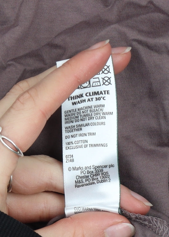 Marks and Spencer Autograph Men's Brown XL Cotton Crew Neck T-Shirt