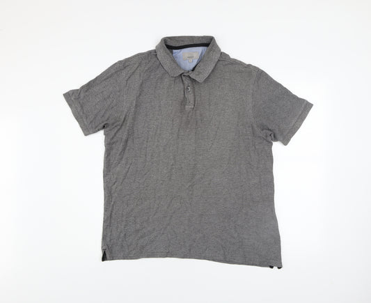 Marks and Spencer Men’s Grey Regular Fit Cotton Polo Shirt Size L