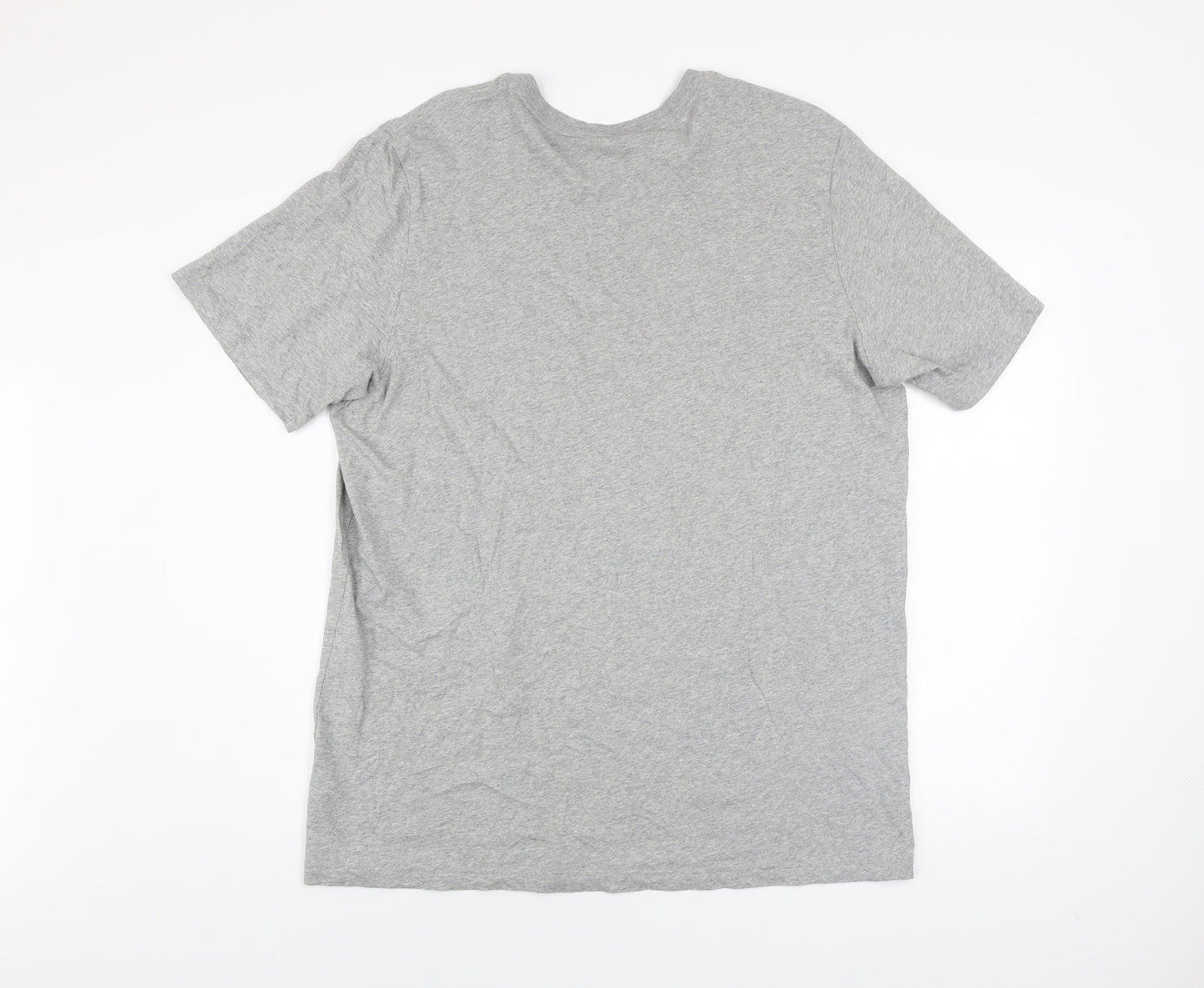 Adidas Men's Grey XL Crew Neck Cotton Short Sleeve T-Shirt