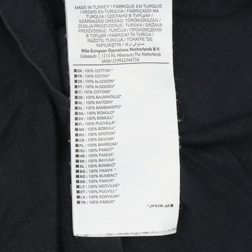 Nike Men's Black R.T. Swoosh Logo Regular Fit Cotton T-Shirt L