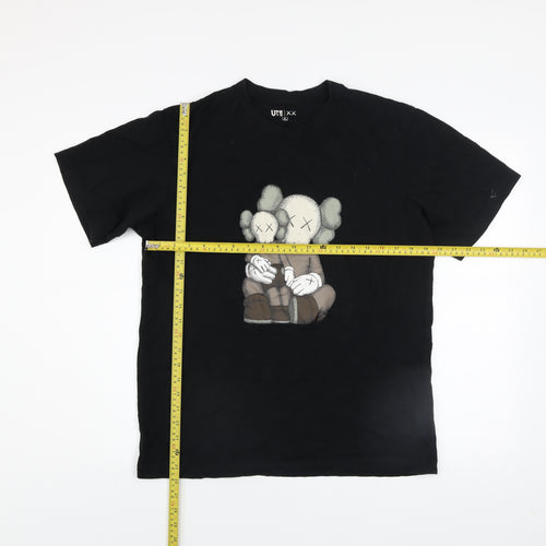 Uniqlo Men Black Graphic UT XX Cotton Crew Neck Short Sleeve T-Shirt M