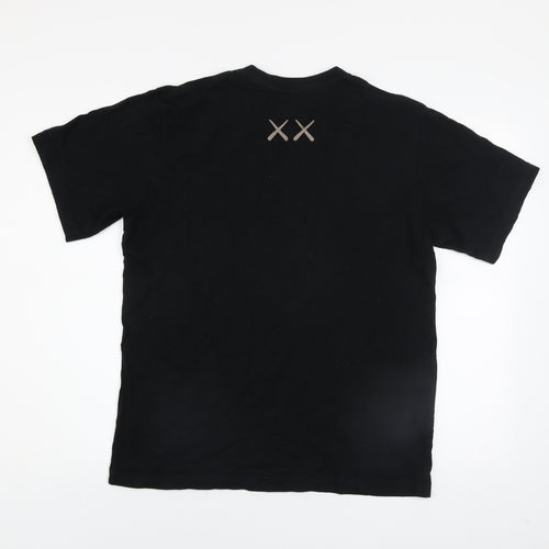 Uniqlo Men Black Graphic UT XX Cotton Crew Neck Short Sleeve T-Shirt M