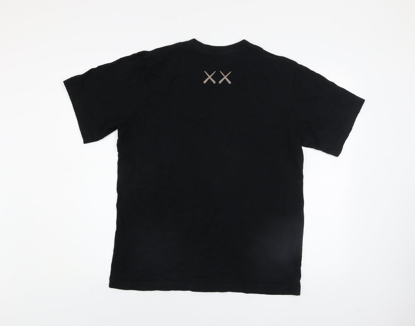 Uniqlo Men Black Graphic UT XX Cotton Crew Neck Short Sleeve T-Shirt M