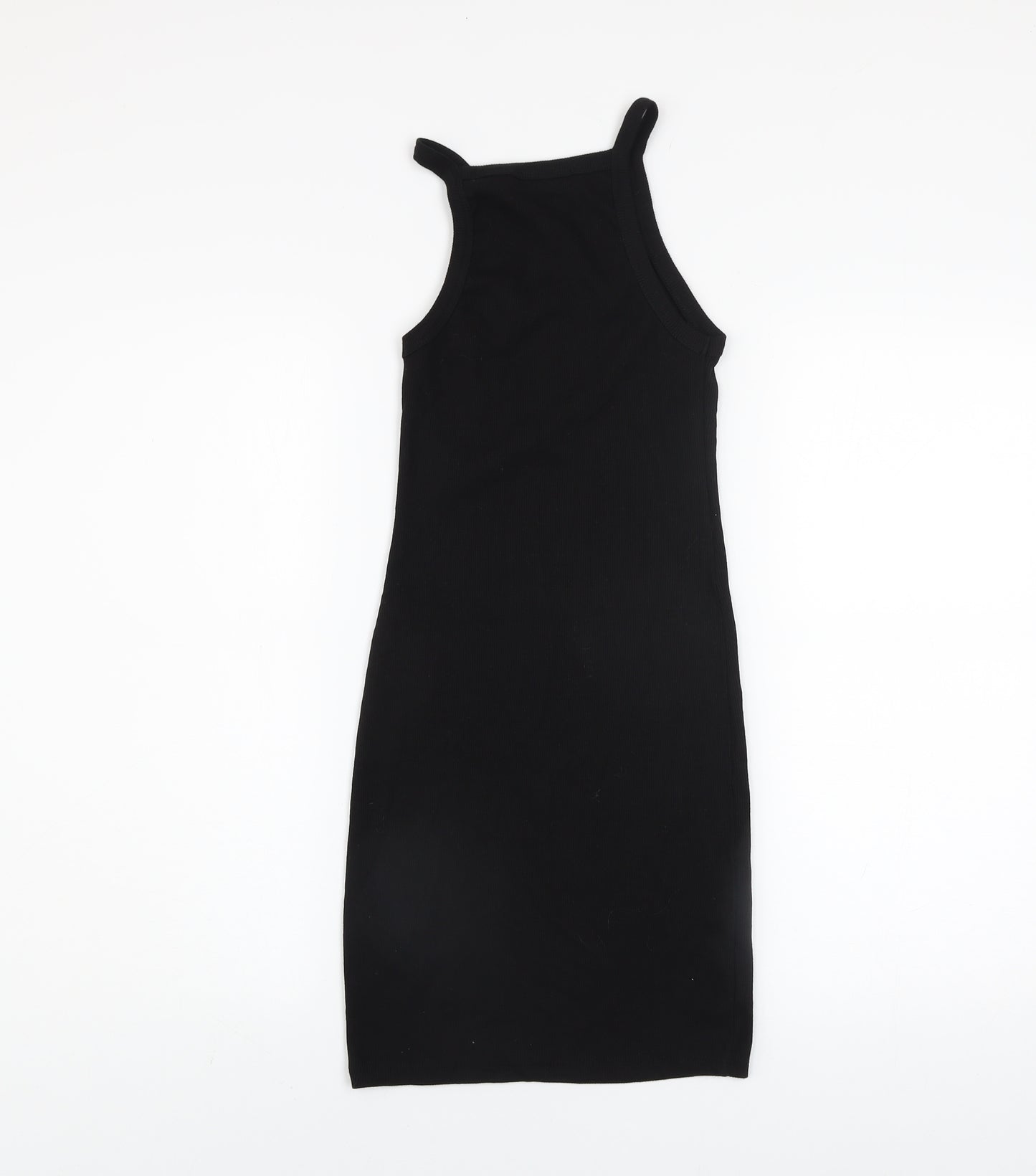 Pull & Bear Women’s Black S Bodycon Midi Halter Dress