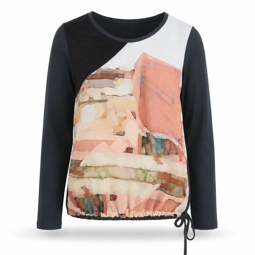 Miss by Captain Tortue Women’s Multicoloured Long Sleeve Art Print Top Size S