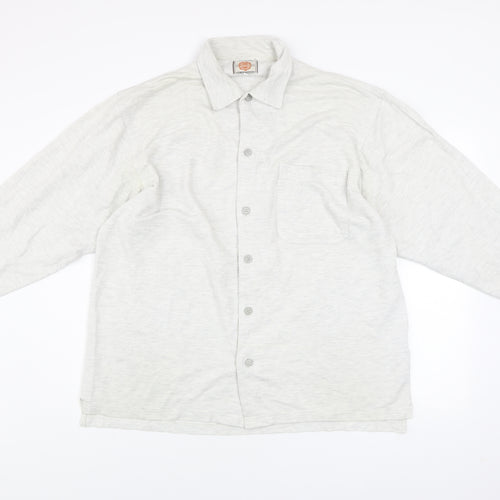 Department Clothing Men's Grey XL Cotton Long Sleeve Button-Up Shirt