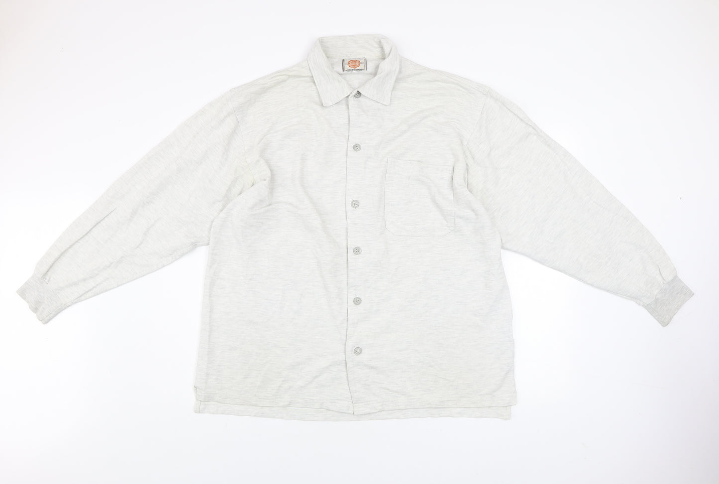 Department Clothing Men's Grey XL Cotton Long Sleeve Button-Up Shirt
