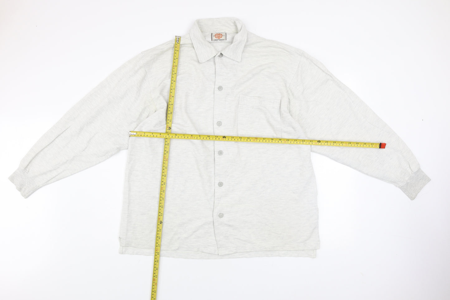Department Clothing Men's Grey XL Cotton Long Sleeve Button-Up Shirt