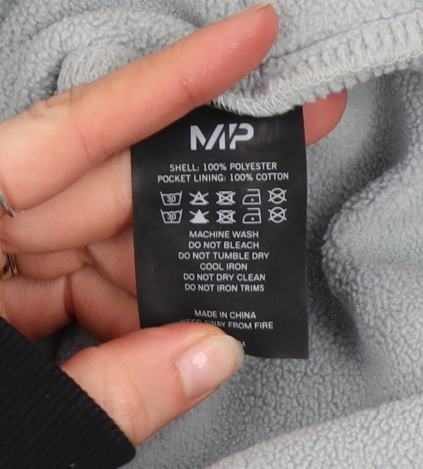 MP Men’s Grey Fleece 1/4 Zip Pullover Sweatshirt Size S