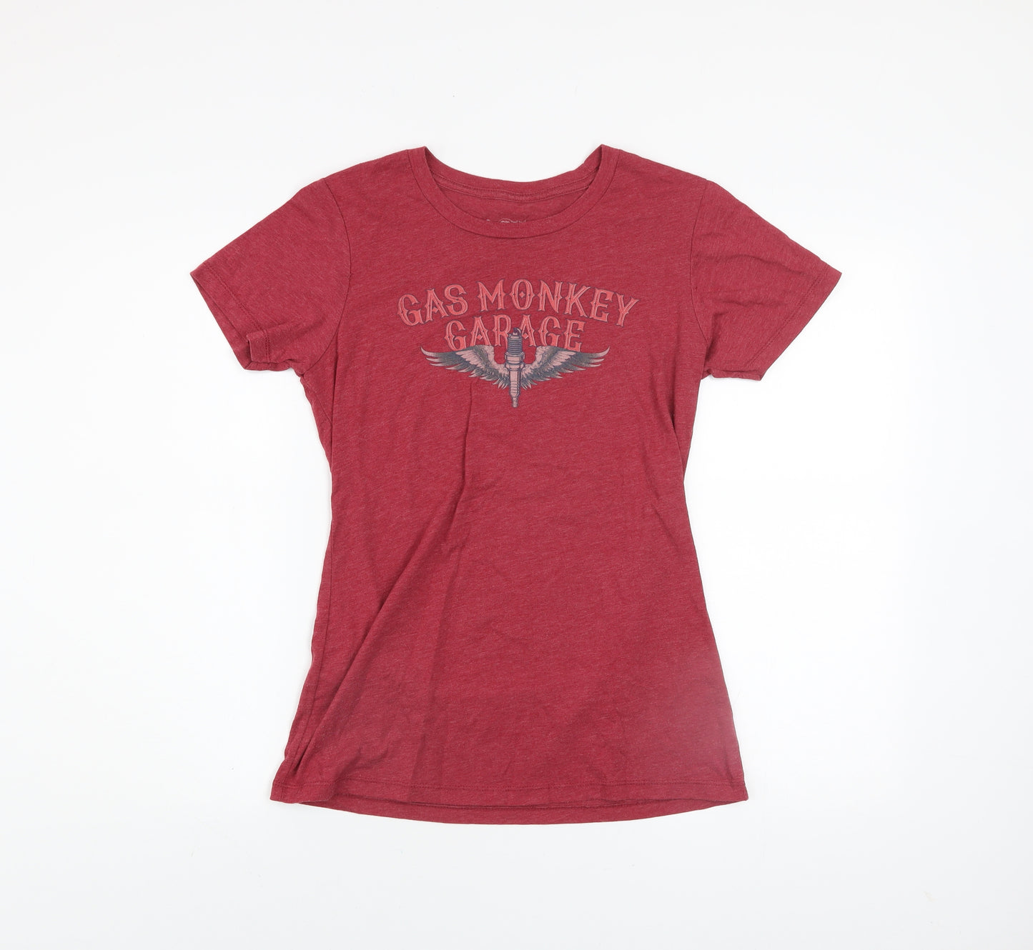Gas Monkey Garage Women's Red Cotton Blend T-Shirt Size L