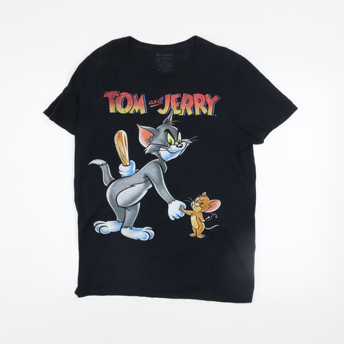 Hanna-Barbera Men’s Black Tom & Jerry Graphic T-Shirt Size M
