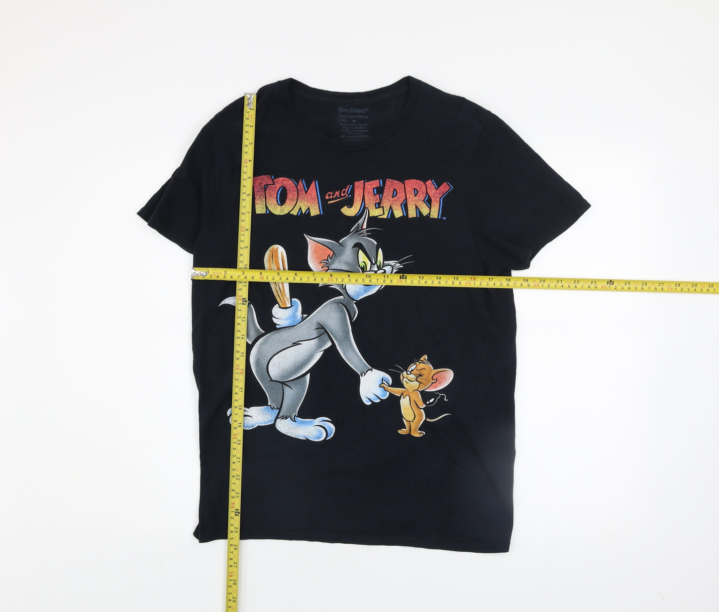 Hanna-Barbera Men’s Black Tom & Jerry Graphic T-Shirt Size M