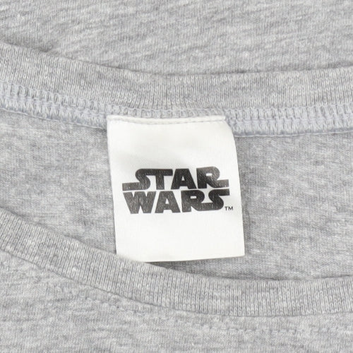 Star Wars Women Grey Princess Leia Graphic T-Shirt Medium