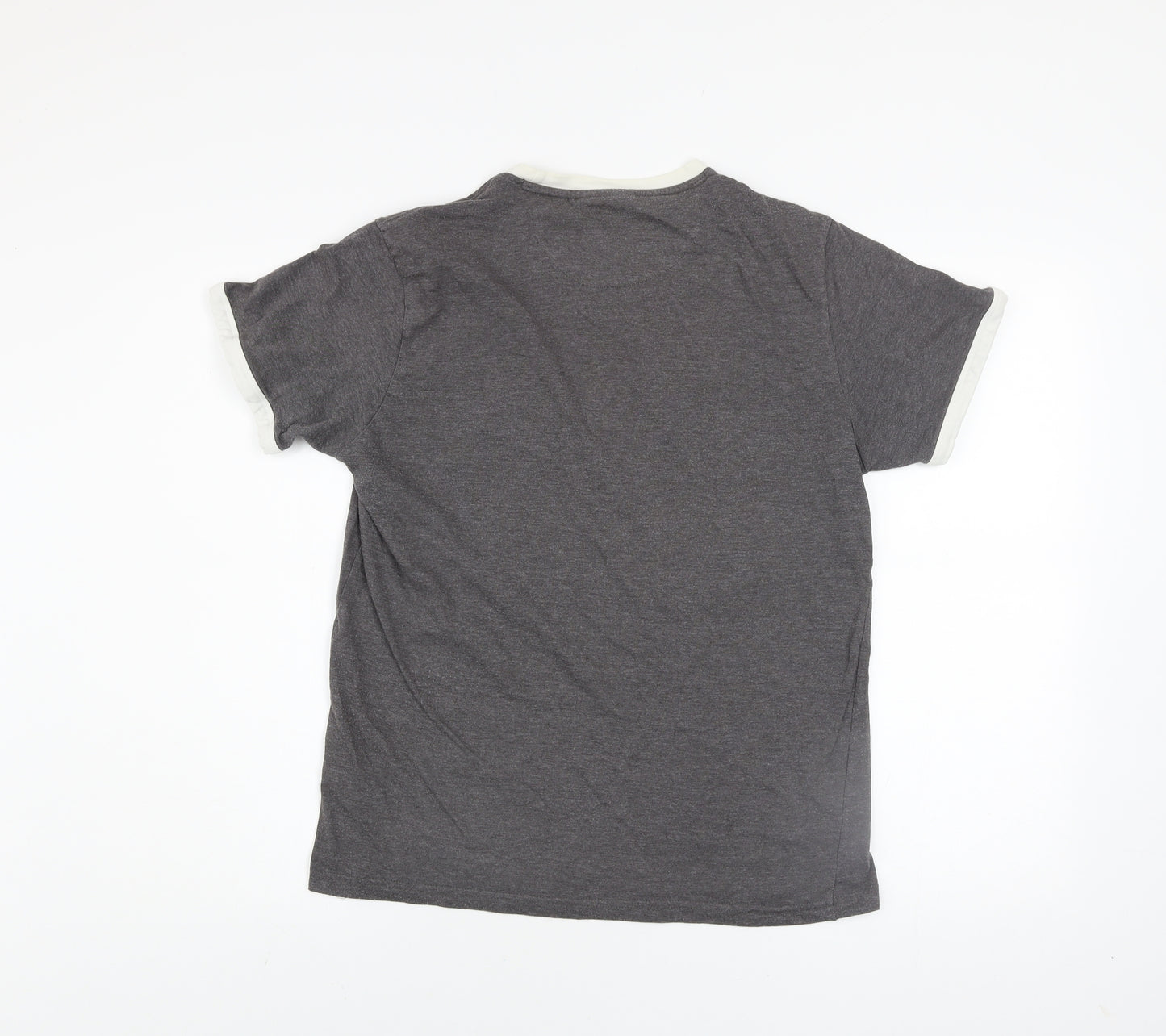 Pierre Cardin Men's Grey Crew Neck Short Sleeve T-Shirt M