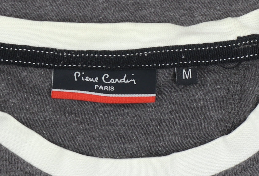Pierre Cardin Men's Grey Crew Neck Short Sleeve T-Shirt M