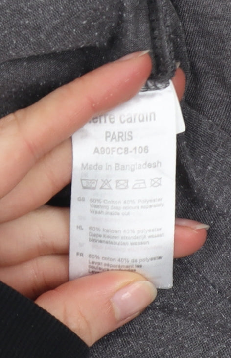 Pierre Cardin Men's Grey Crew Neck Short Sleeve T-Shirt M