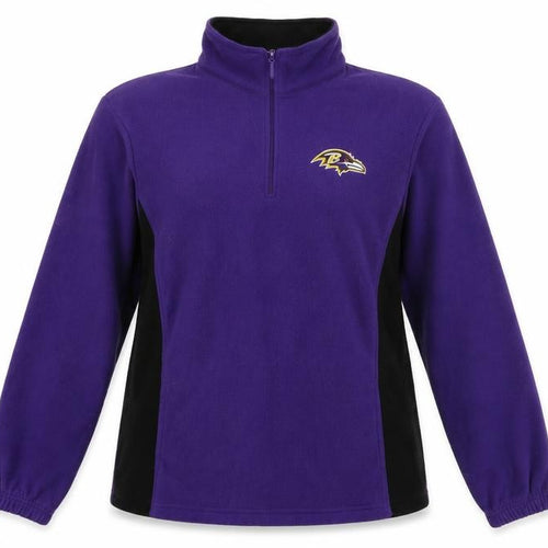 NFL Team Apparel Womens Purple Fleece 1/4 Zip Sweatshirt Size M