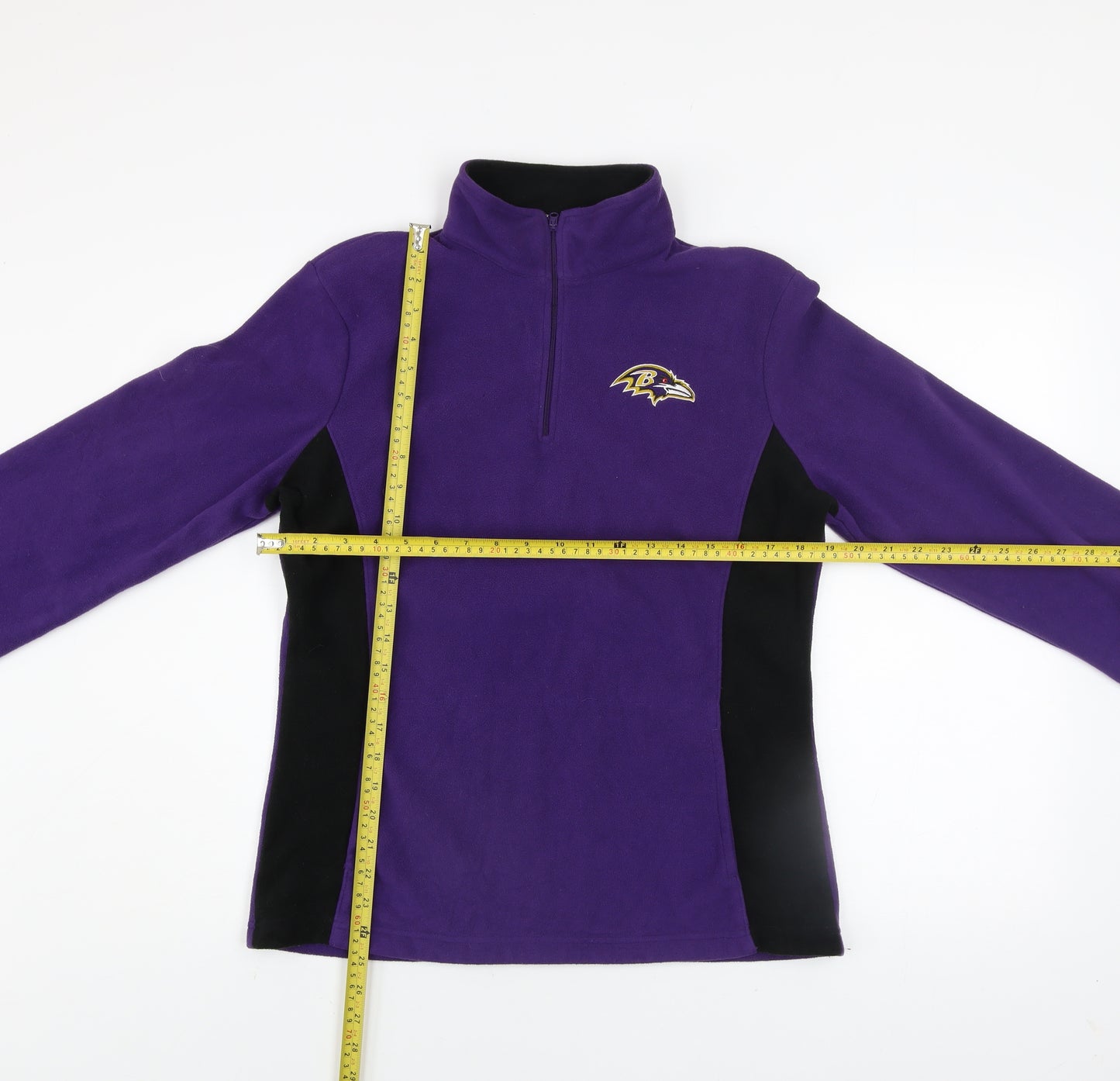 NFL Team Apparel Womens Purple Fleece 1/4 Zip Sweatshirt Size M