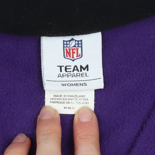 NFL Team Apparel Womens Purple Fleece 1/4 Zip Sweatshirt Size M