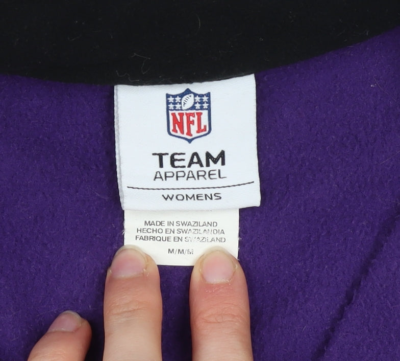 NFL Team Apparel Womens Purple Fleece 1/4 Zip Sweatshirt Size M