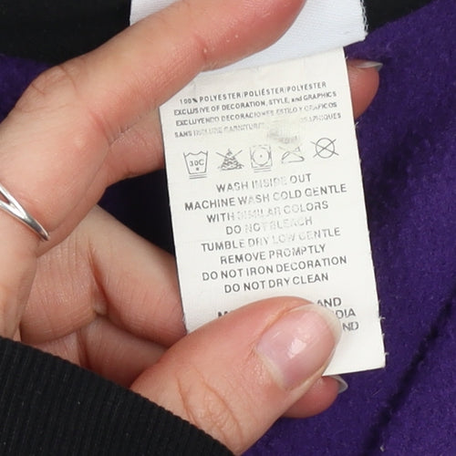 NFL Team Apparel Womens Purple Fleece 1/4 Zip Sweatshirt Size M